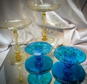 4 pc Lot Sinclaire Glass