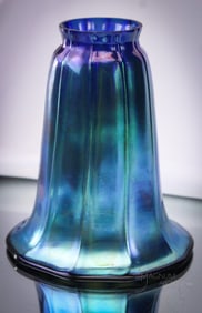 Blue Irridescent Steuben Tiffany Art Glass Shade