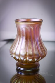 Signed Tiffany Favrile Art Glass Cabinet 3" Vase