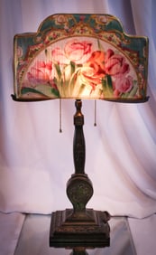 Pairpoint Puffy "Roma" Reverse Painted Table Lamp