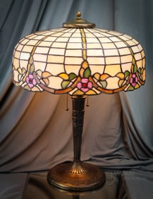 Lamb Bros. Leaded Glass Arts and Crafts Table Lamp