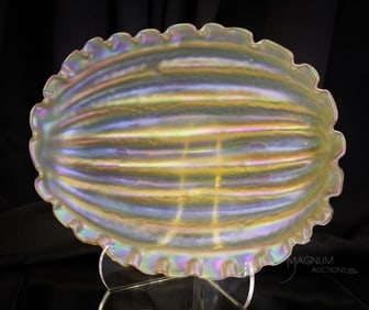 Loetz Irridescent Art Glass Shell Form Bowl