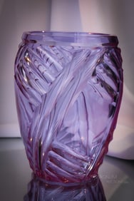 St. Louis Alexandrite Art Deco Cut Glass Vase