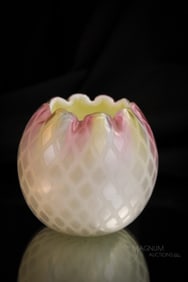 Rainbow Webb "Patent" Victorian Mother of  Pearl Rosebowl