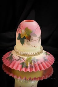 Webb Burmese Victorian Glass Clarke's Fairy Lamp