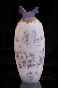 Mt. Washington Crown Milano Victorian Glass Vase