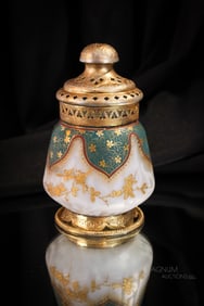 Rare Stevens & Williams Mother of Pearl Victorian Potpourri Jar