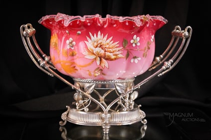 Wilcox Victorian Silverplate Brides Basket Bowl Centerpiece