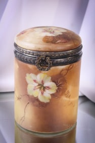 Victorian Pairpoint Art Glass Enameled Humidor
