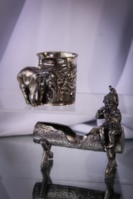 Tufts & More Victorian Silverplate Figural Toothpick Holders