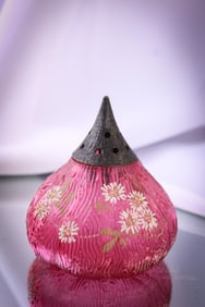 Rare Mt. Washington Cranberry Fig Victorian Glass Sugar Shaker