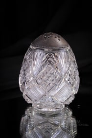 Mt. Washington Brilliant Cut Glass Diamond & Fan Sugar Shaker