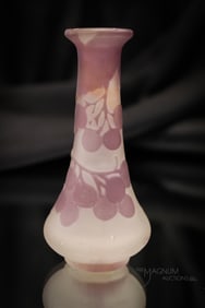 Signed Galle' French Cameo Art Glass Vase