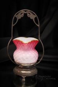 Aurora Silverplate Victorian Mother of Pearl Toothpick Holder