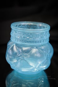 Scarce Northwood Translucent Blue Quilted Phlox Victorian Toothpick Holder