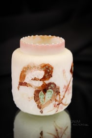 Mt. Washington Lusterless Spider Web Decorated Victorian Toothpick Holder