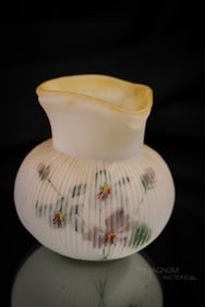 Mt. Washington Fine Rib Victorian Glass Toothpick Holder
