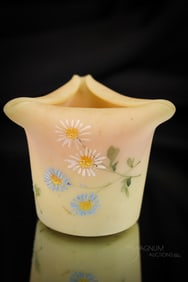 Mt. Washington Burmese Victorian Glass Toothpick Holder