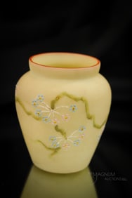 Mt. Washington Unfired Burmese Victorian Glass Toothpick Holder