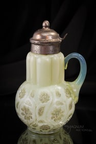 Victorian Findlay Onyx Glass Syrup Pitcher