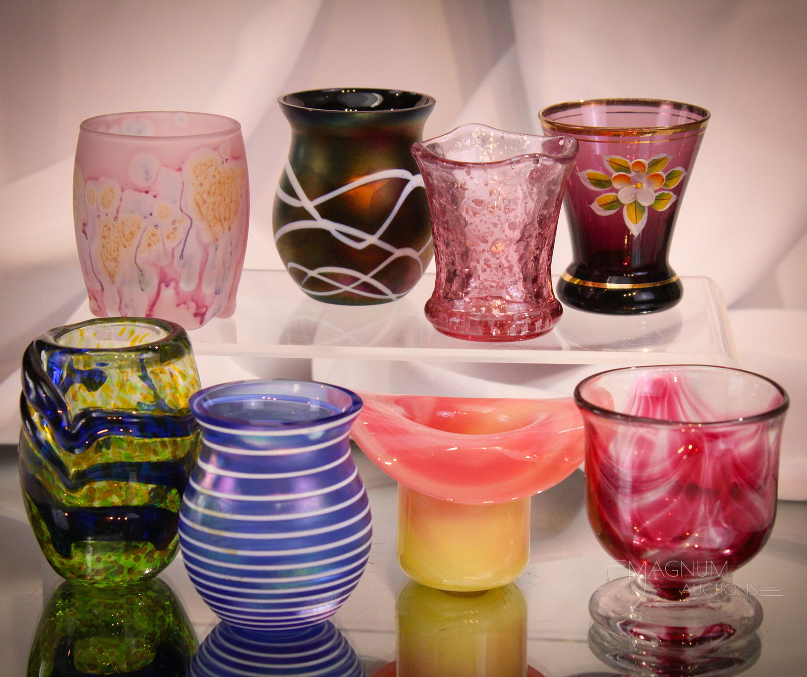 8 pc Lot Contemporary Art Glass Poschinger & More Toothpick Holders (1 of 8)