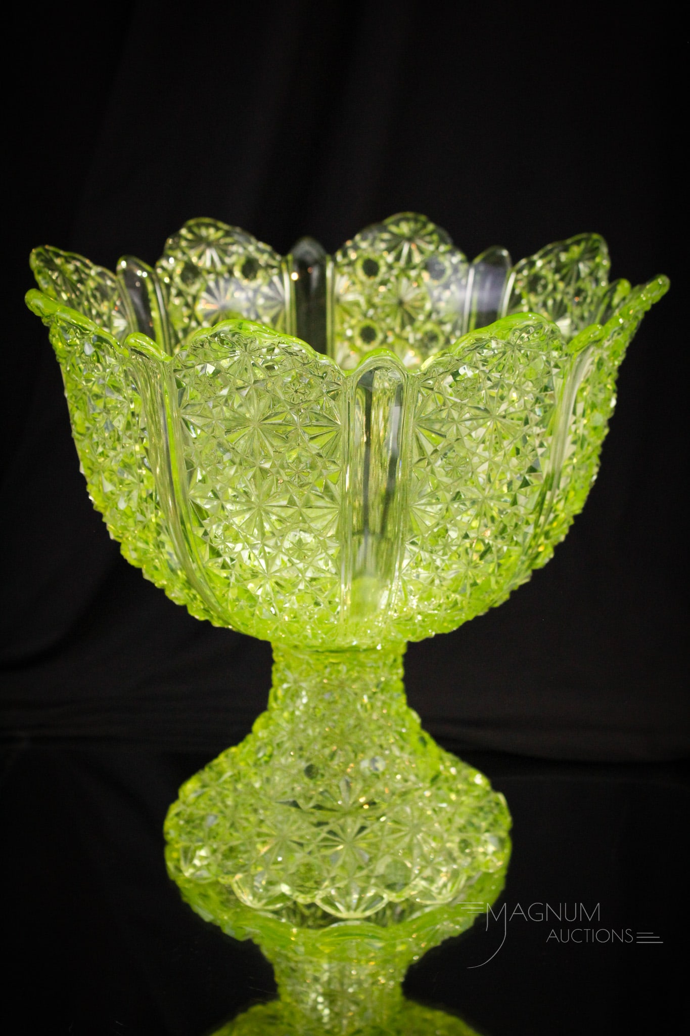 Duncan Ellrose Victorian Vaseline Large Compote (1 of 5)