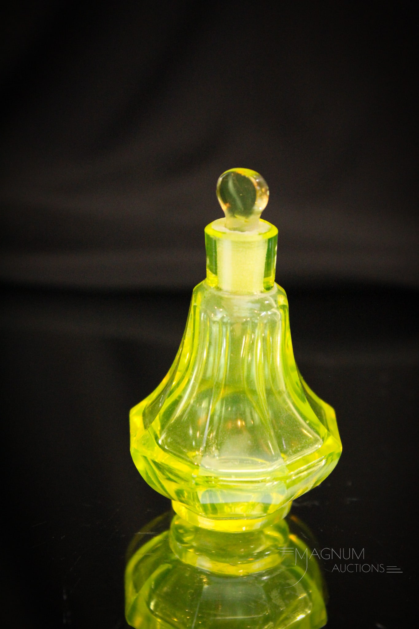 Teensy Tiny Vaseline Glass Perfume Bottle (1 of 8)