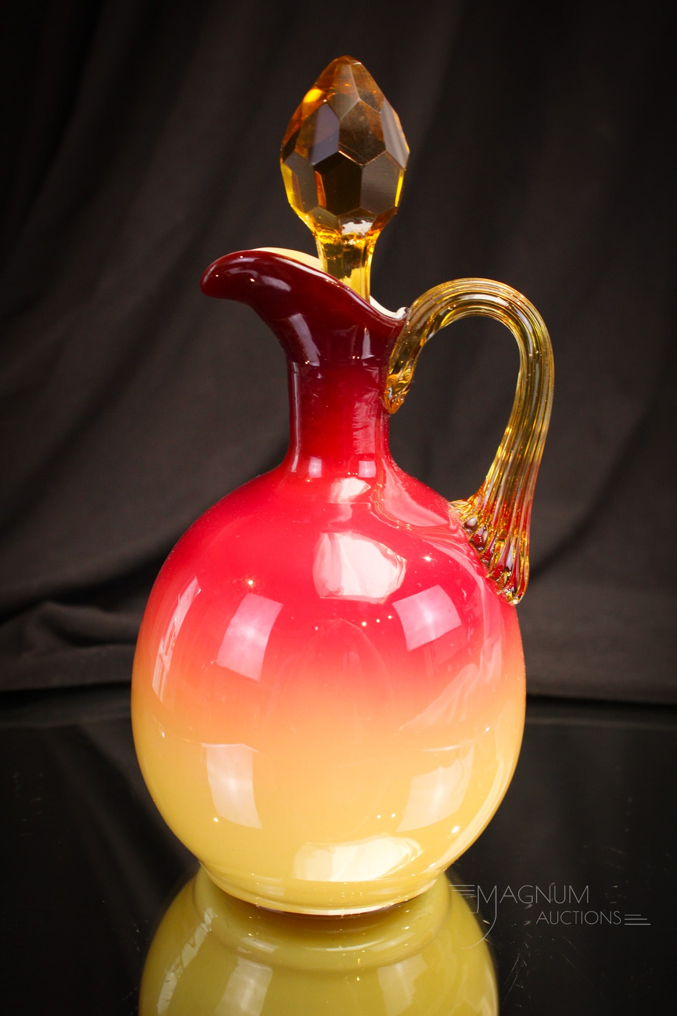 Hobb's Wheeling Peachblow Victorian Glass Cruet (1 of 7)