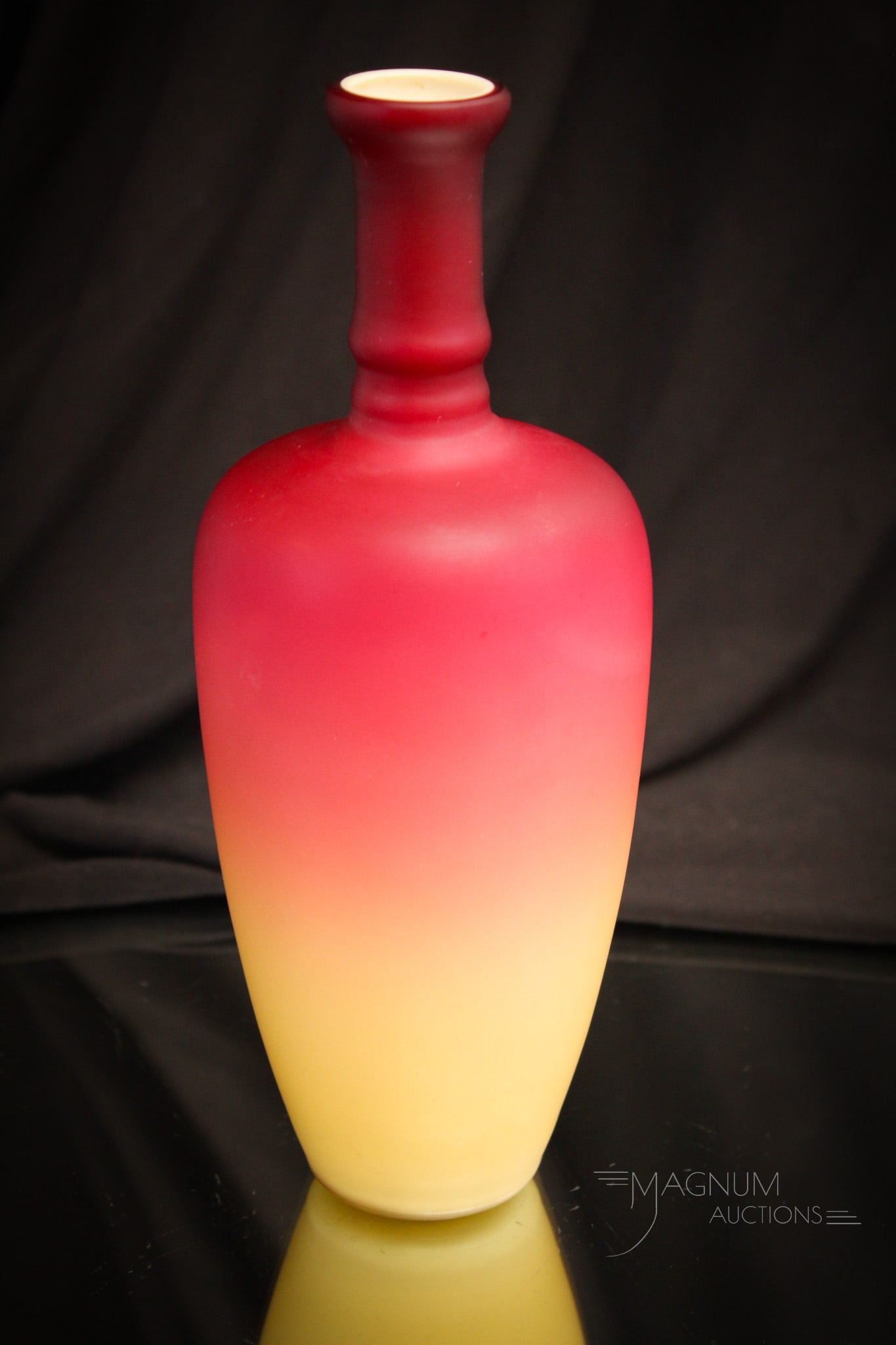 Victorian Wheeling Peachblow Glass Morgan Vase (1 of 4)