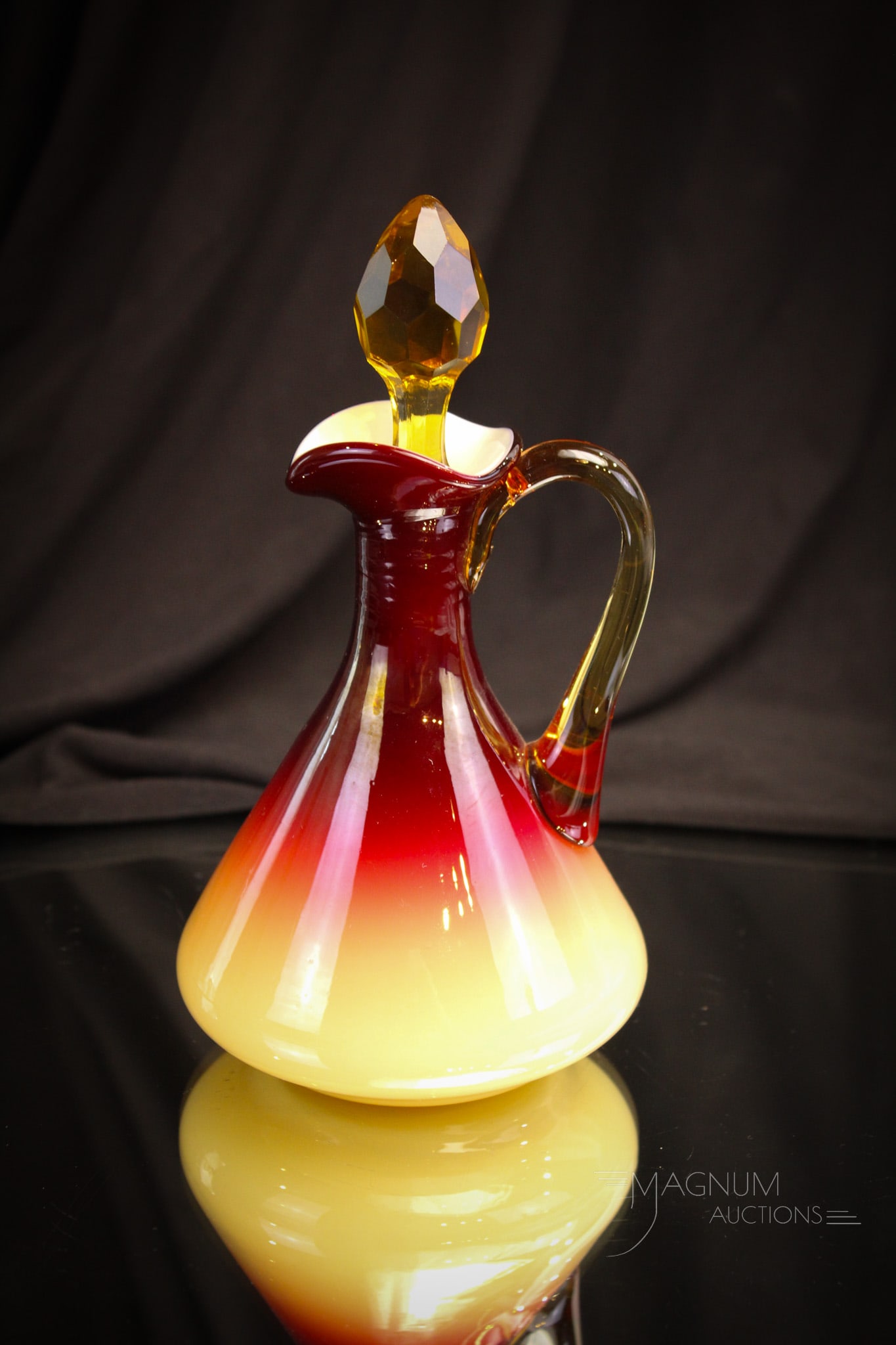 Hobb's Wheeling Peachblow Victorian Glass Cruet (1 of 7)