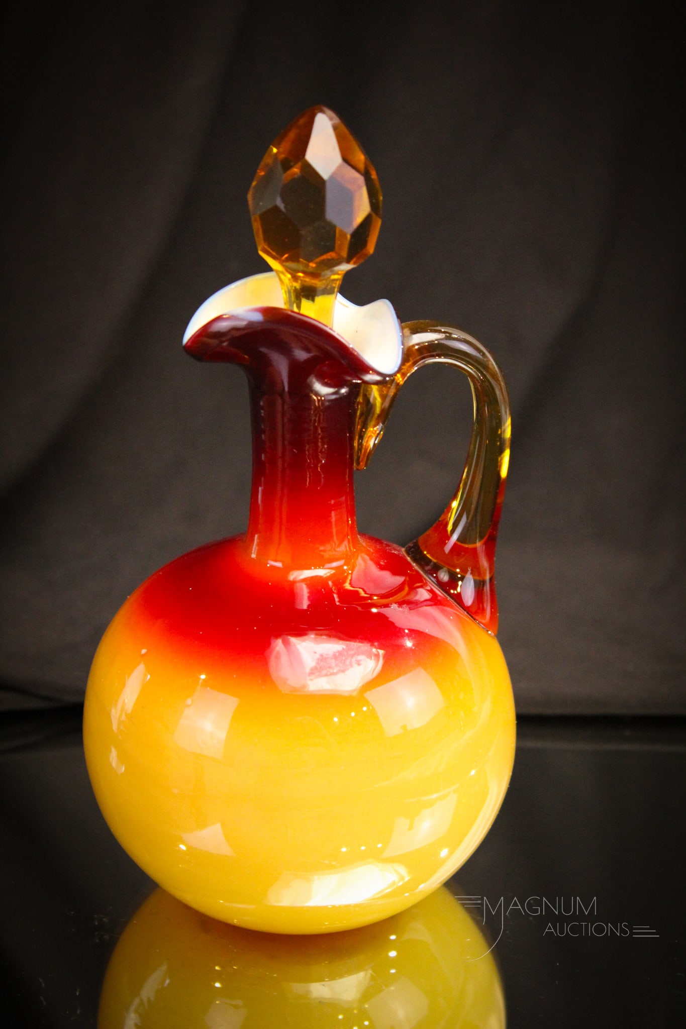 Hobb's Wheeling Peachblow Victorian Glass Cruet (1 of 6)