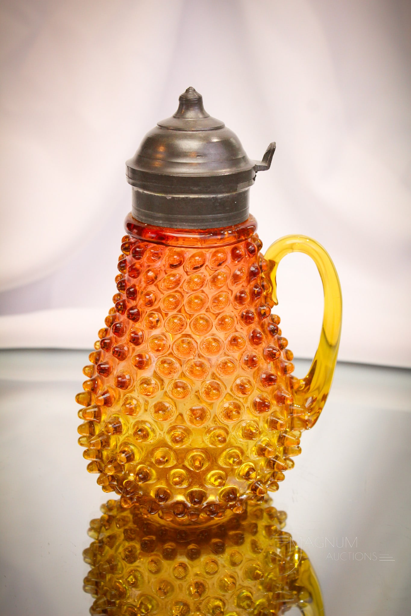 Very Rare Hobb's Hobnail Victorian Glass Syrup Pitcher (1 of 7)