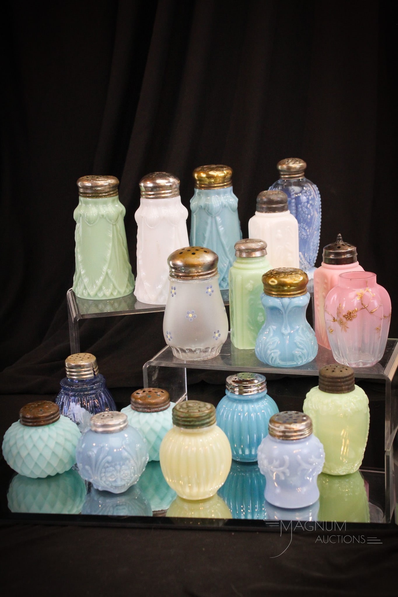 18 pc Lot Victorian Glass Salt Shakers (1 of 6)