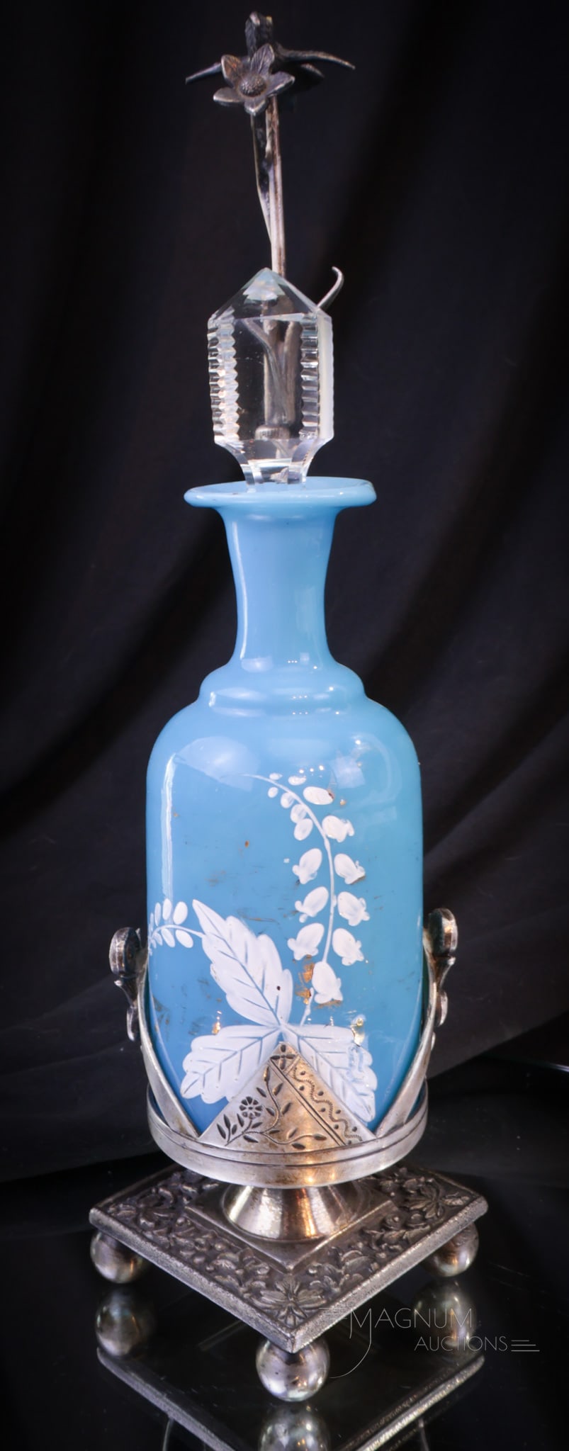 Rogers Silverplate Victorian Glass Perfume Bottle Castor (1 of 8)