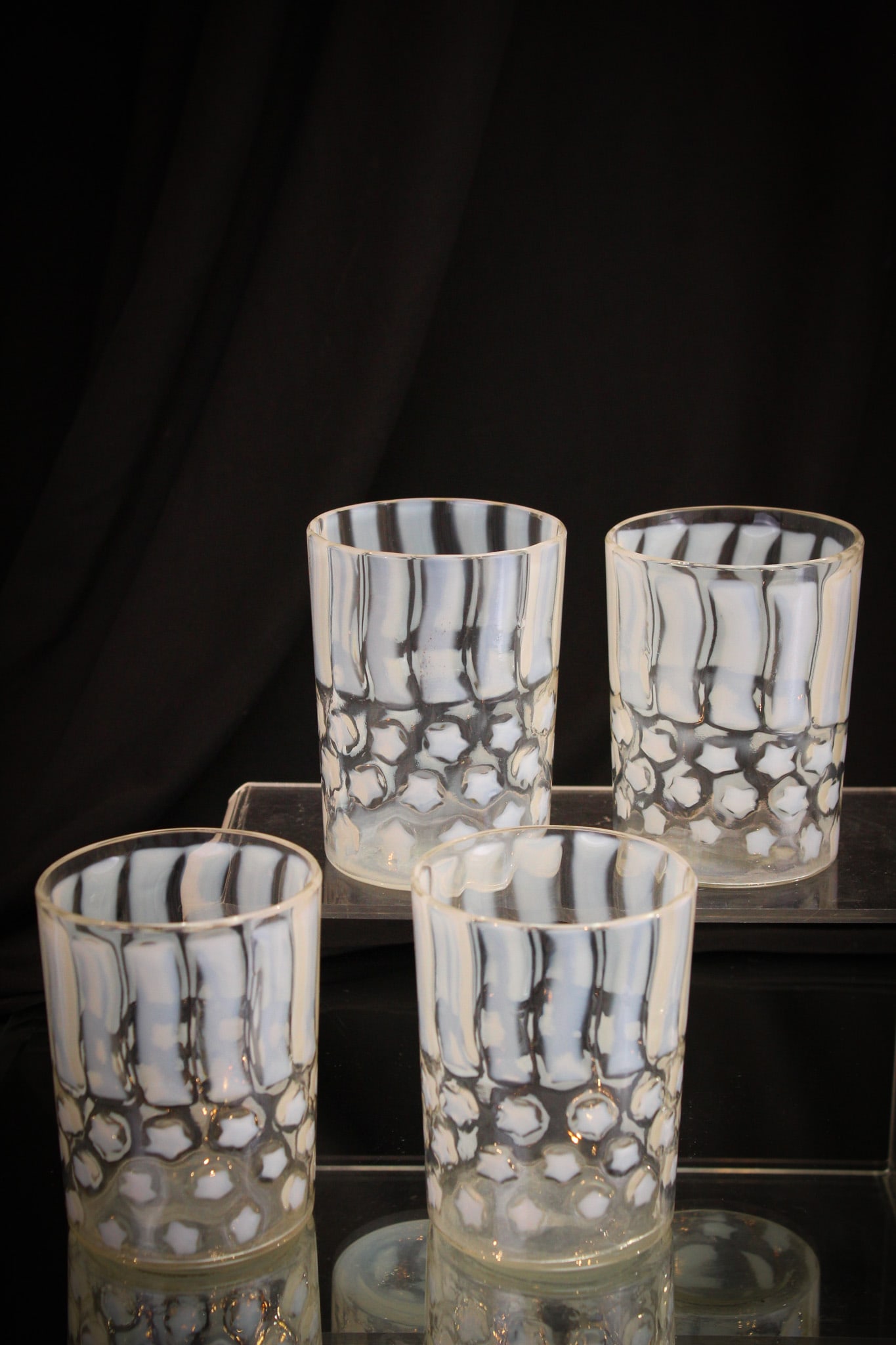 Rare 4 pc Lot Victorian Stas & Stripes Tumblers (1 of 4)