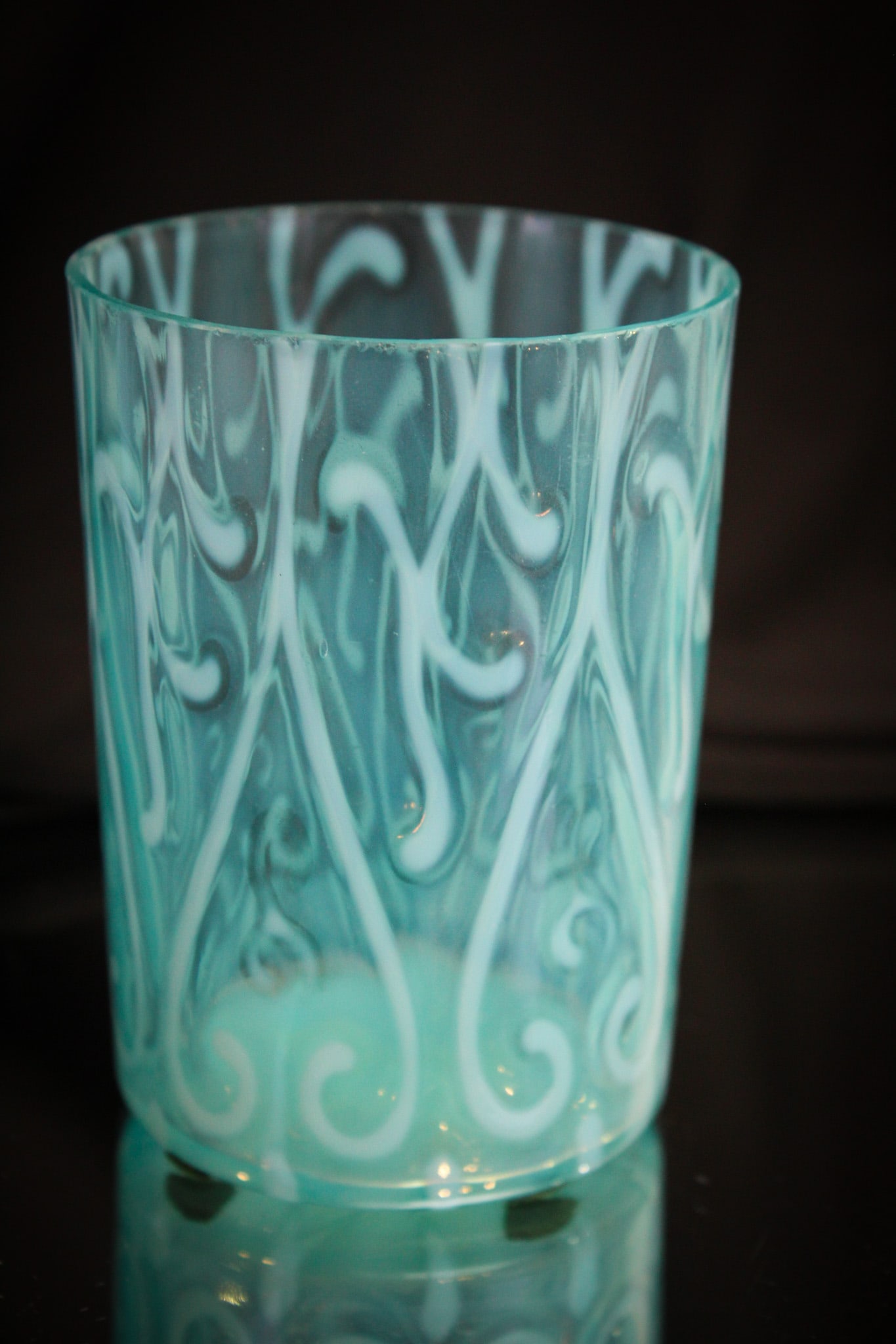 Very Rare Albany Glass Alhambra Victorian Glass Tumbler: A very rare find in a Victorian tumbler in Albany glass. This Alhambra pattern gem is a museum piece. Perfect in every way. Tumbler measures 3 7/8" tall.