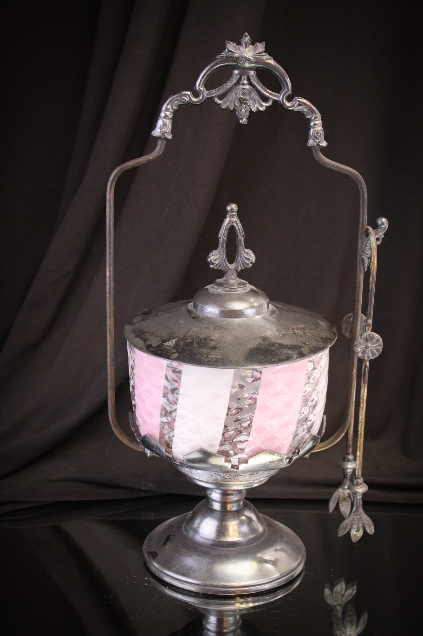 Aurora Victorian Silverplate Stripe Diamond Quilt Pickle Castor (1 of 8)