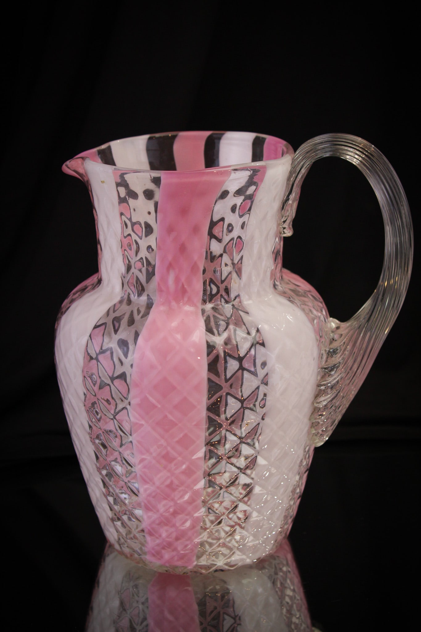 Phoenix Diamond Quilt Wide Stripe Victorian Water Pitcher (1 of 6)