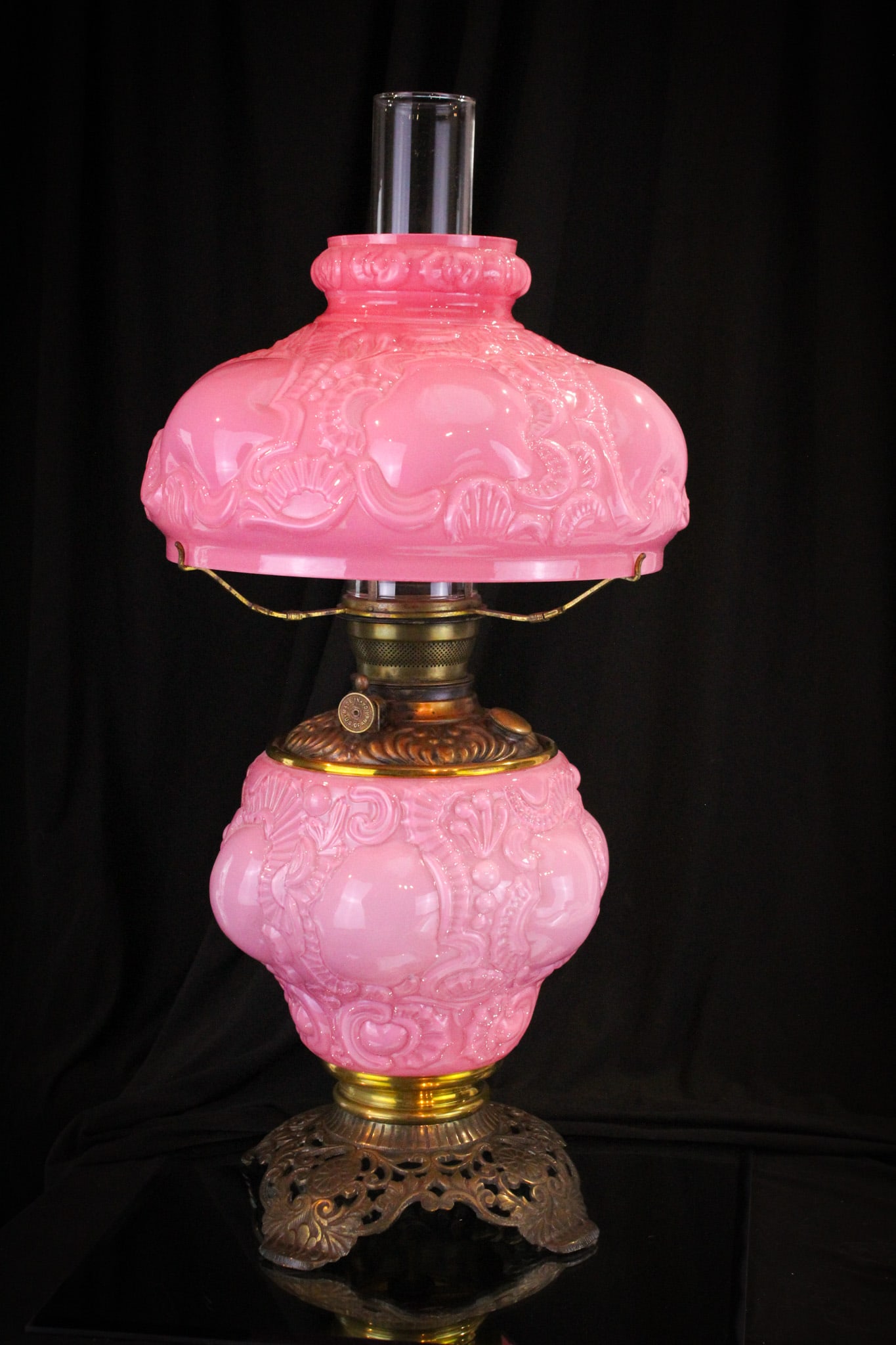 Fostoria Consolidated Victorian Pink Cased Victorian Oil Lamp (1 of 16)
