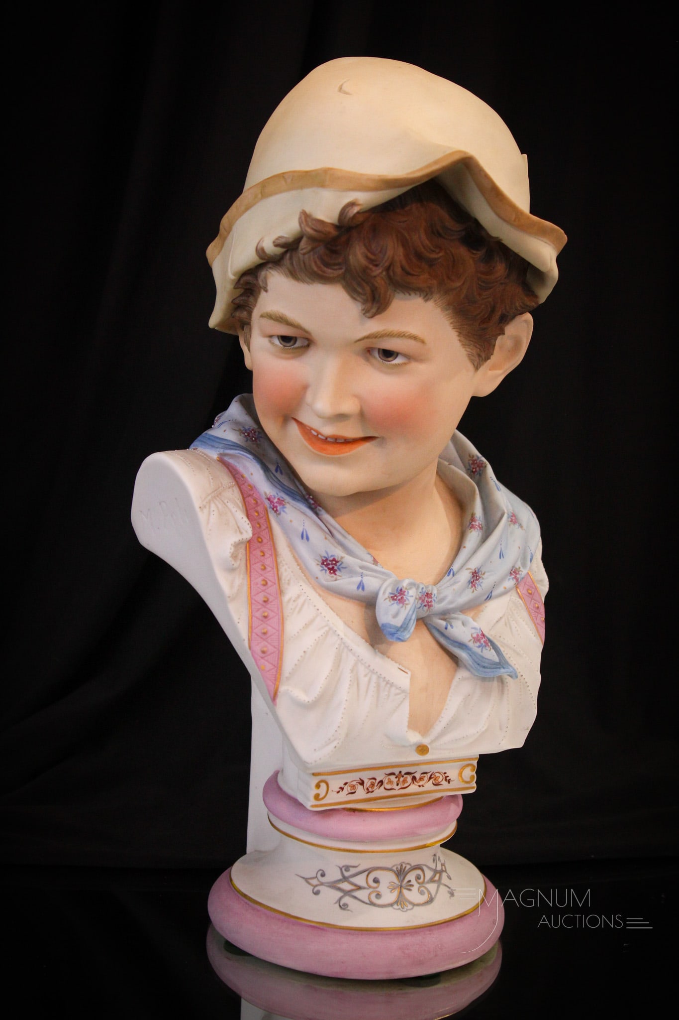 Victorian Bisque Porcelain Young Boy Bust (1 of 8)