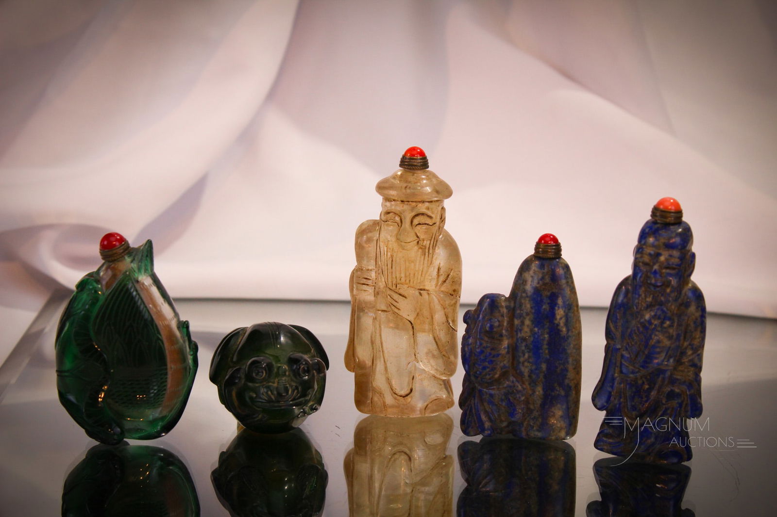 5 pc Lot Chinese Snuff Bottles (1 of 11)