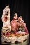 Large 16" Dresden Porcelain Lace Figurines Grouping