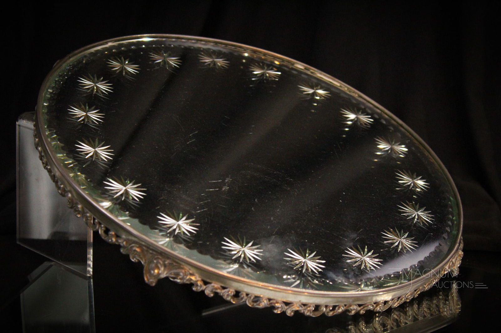 Fantastic Bevel & Star Cut Mirrored Victorian Plateau (1 of 8)