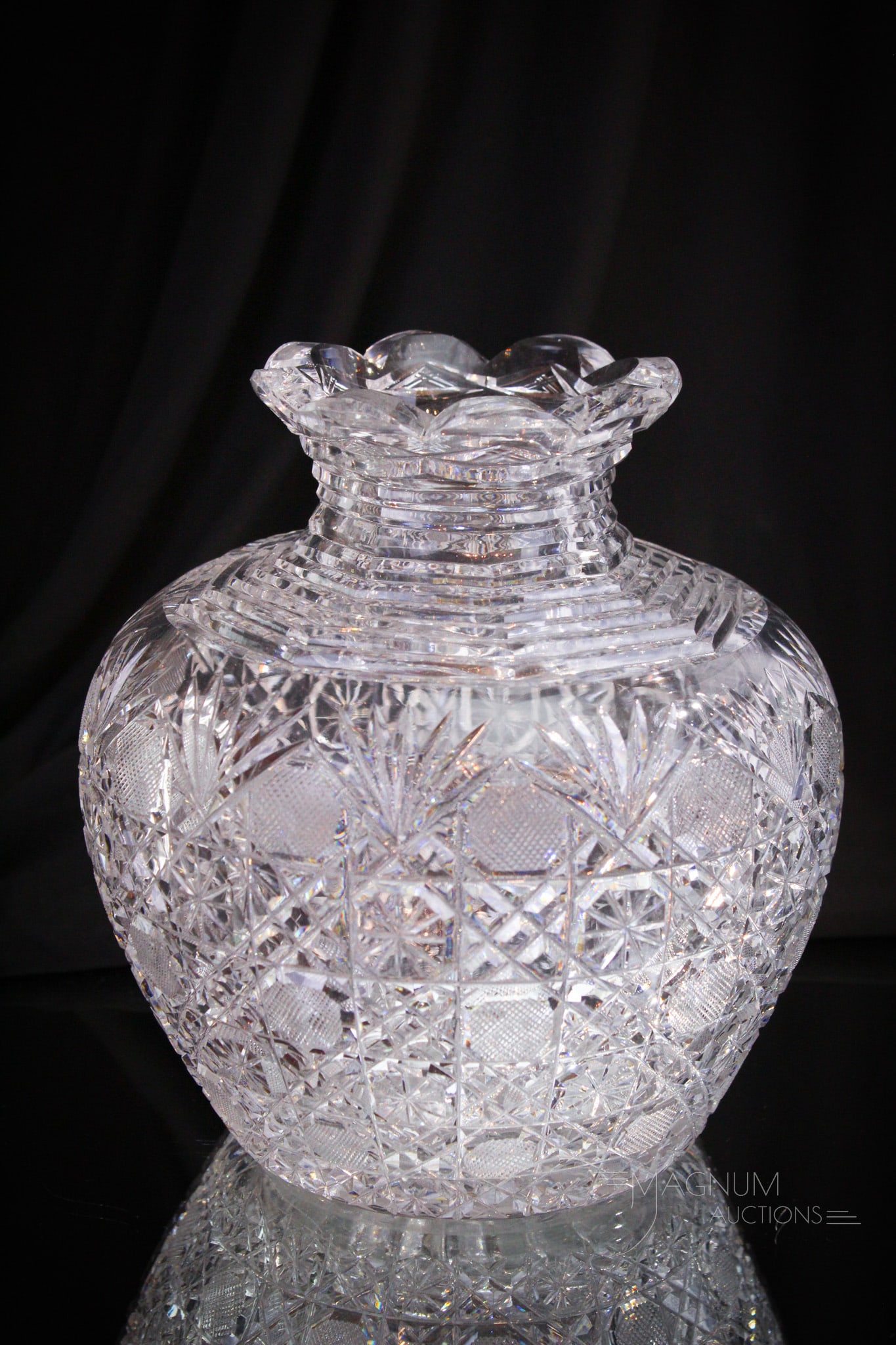 ABCG American Brilliant  Cut Glass 8" Vase (1 of 8)