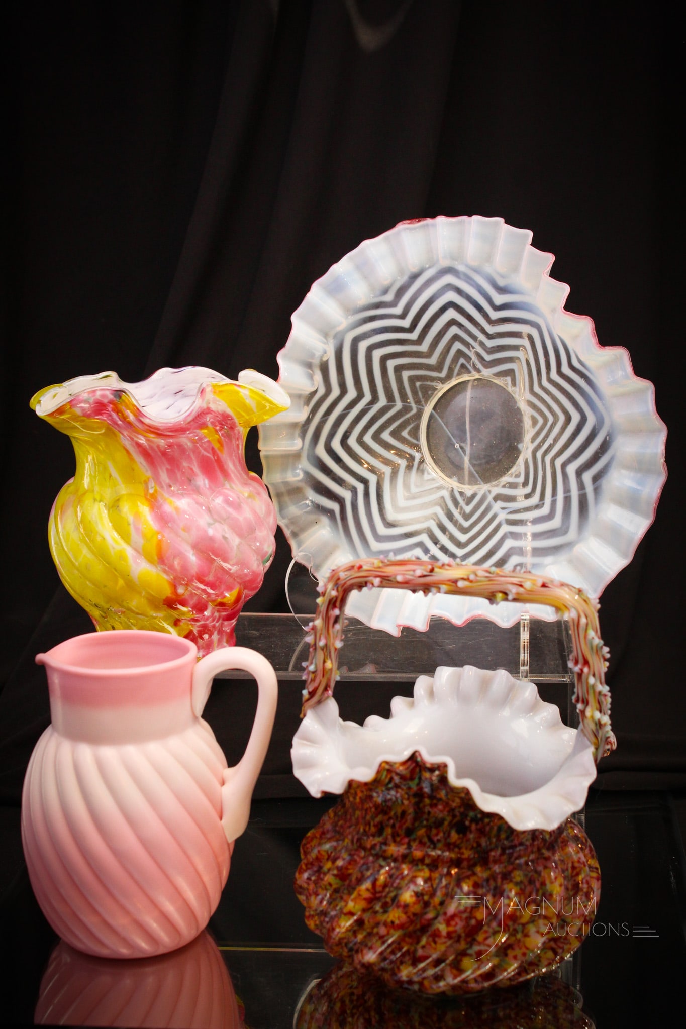 4 pc Lot Victorian Art Glass & More (1 of 14)