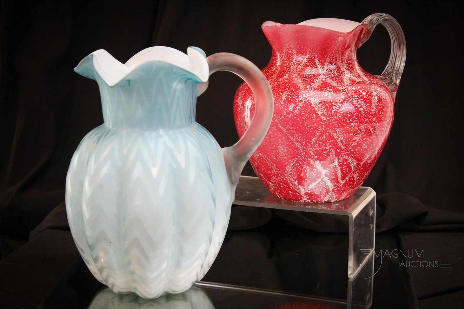 2 pc Lot Victorian Glass Water Pitchers (1 of 11)