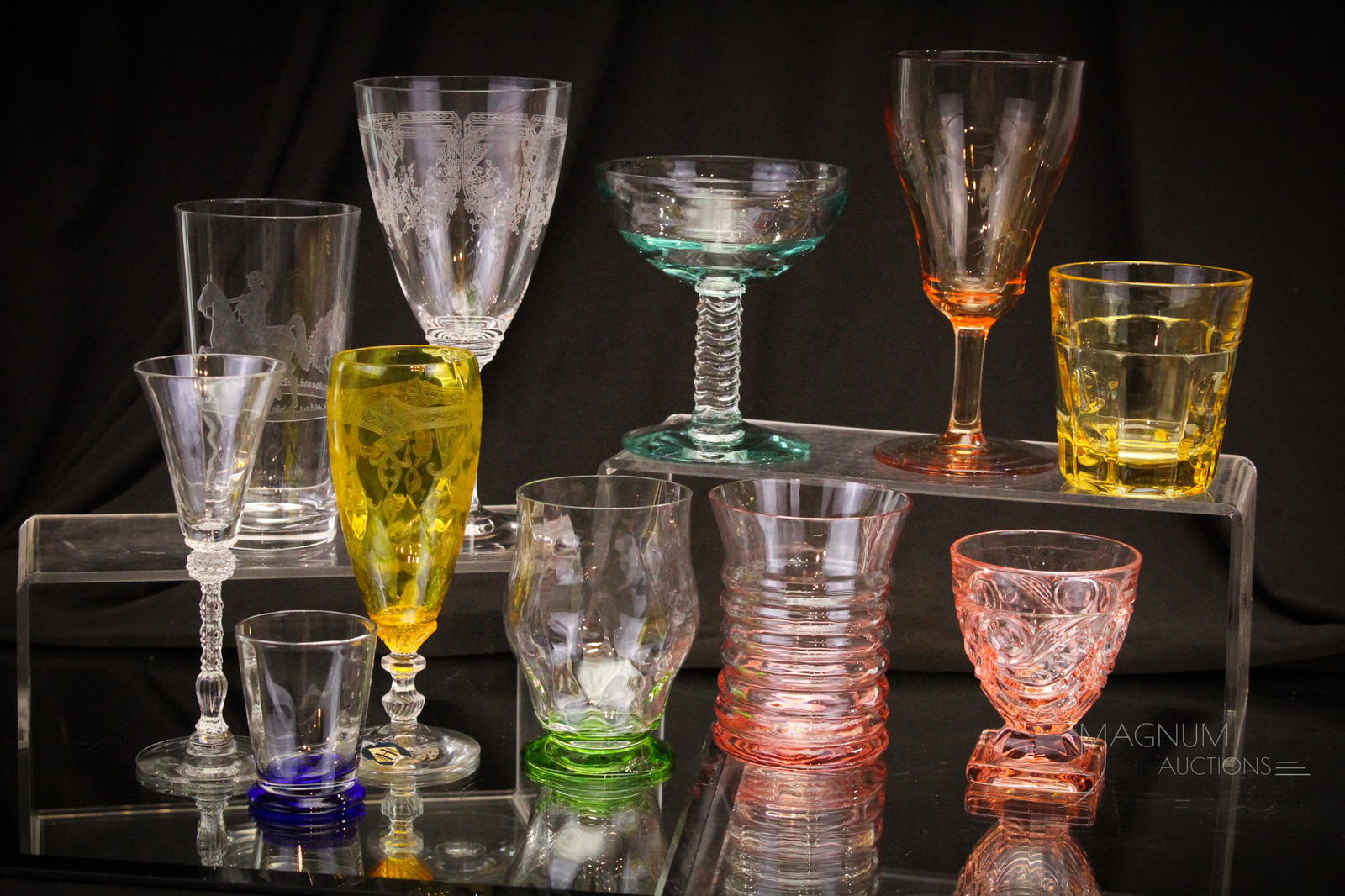 11 pc Lot Pleasure in Heisey Glass (1 of 12)