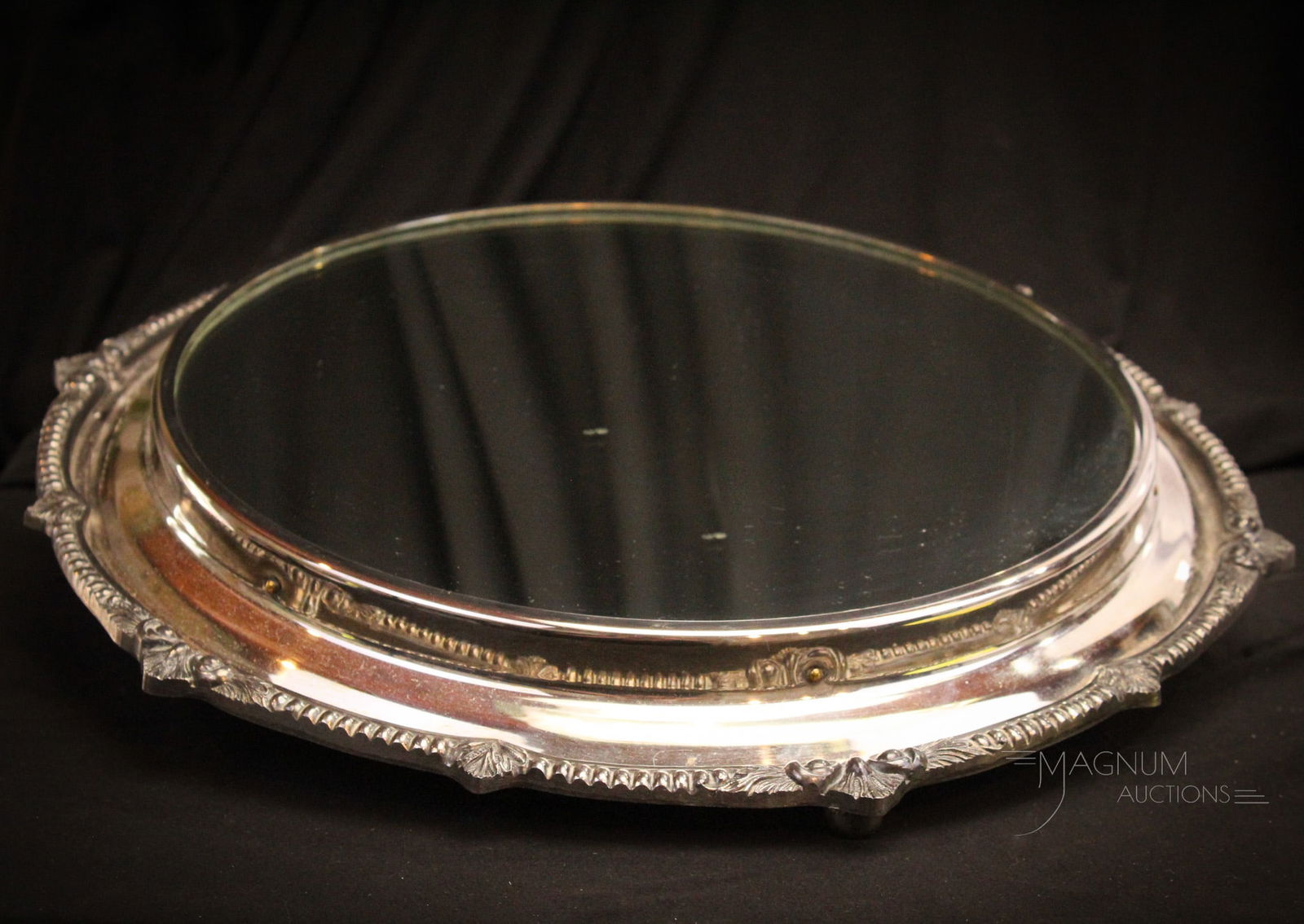 Fabulous 15" Silverplate Mirrored Plateau (1 of 7)