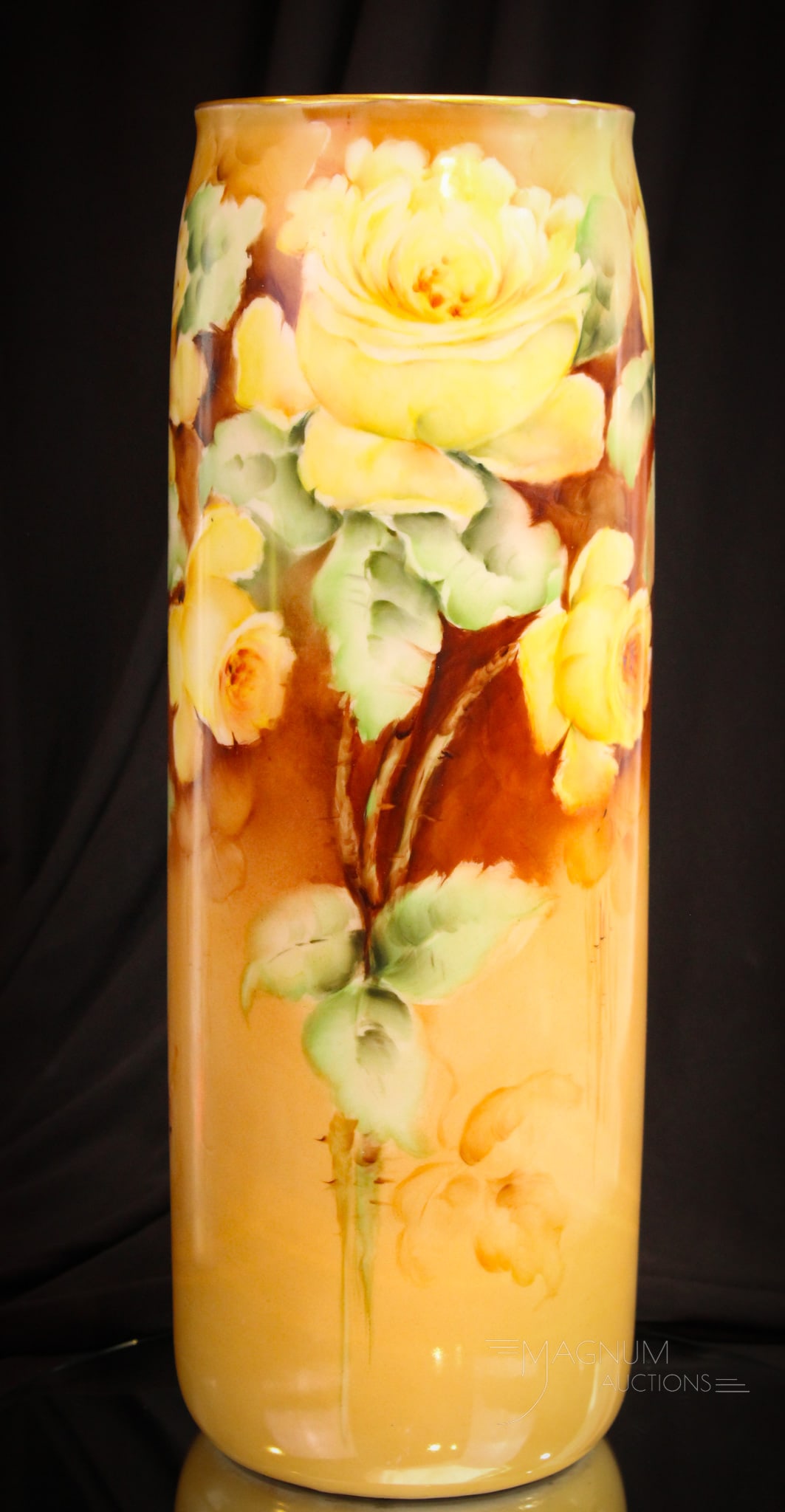 American Lenox Belleek Hand Painted Porcelain Yellow Rose of Texas Vase (1 of 7)