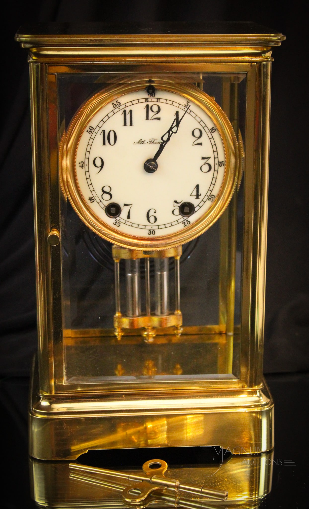 Seth Thomas Crystal Regulator Open Escapement Clock (1 of 11)